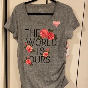 Gray maternity t-shirt